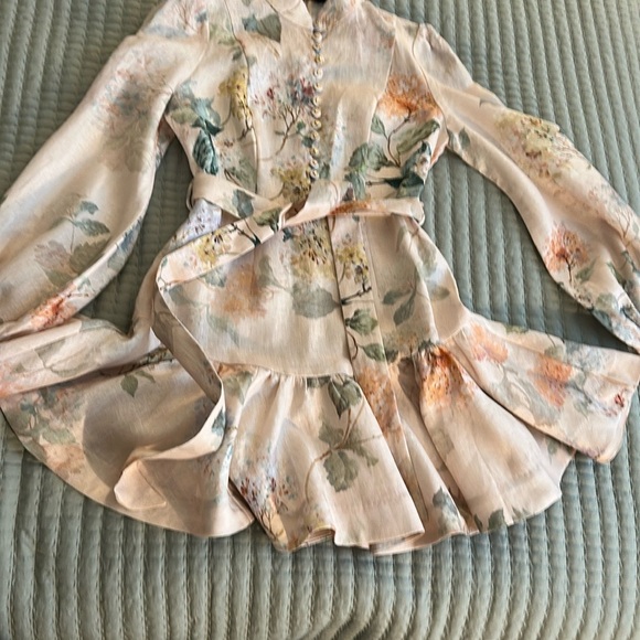 Zimmermann 2 Linen Floral Mini Dress - Picture 4 of 11